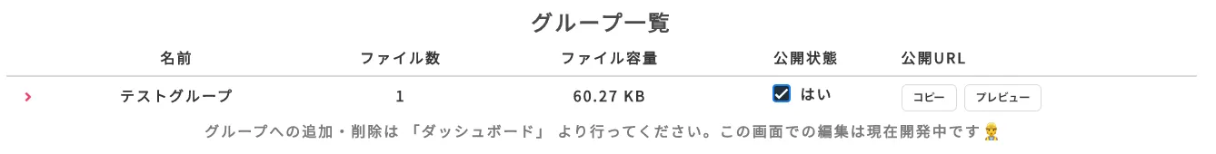 グループ単位での共有