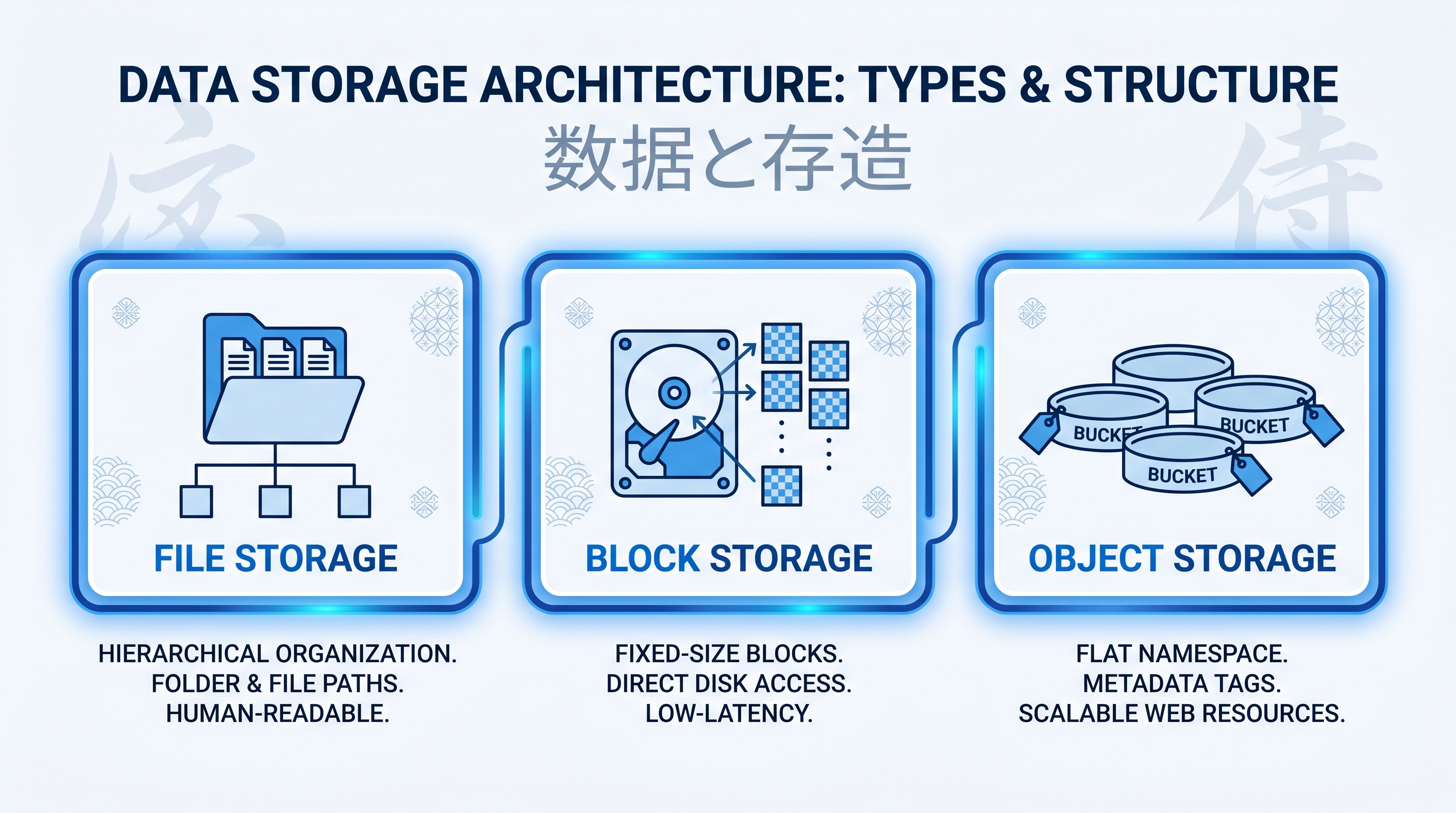 オブジェクトストレージ・ファイルストレージ・ブロックストレージの違いを徹底解説【2026年版】 - HStorage